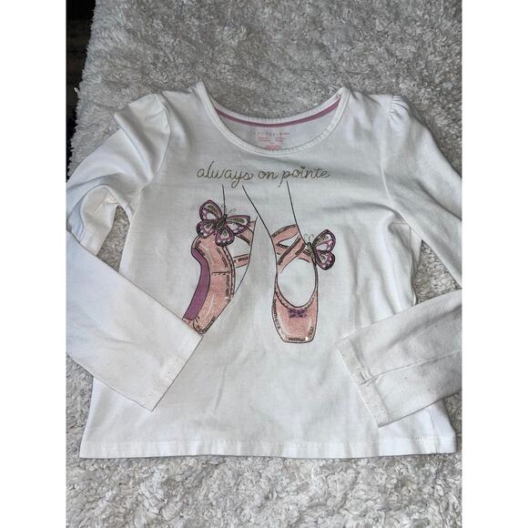 Lulurain Girls Sz. 7/8 “ Always On Point” Ballet Shirt. Adorable - Picture 1 of 9